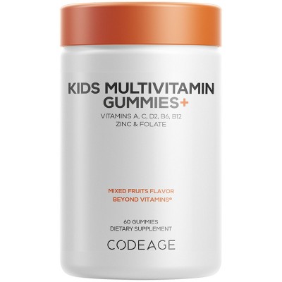 Codeage Kids Multivitamin Gummies, Multivitamins, Zinc, Folate, Children's Vitamins, 60 Gummies