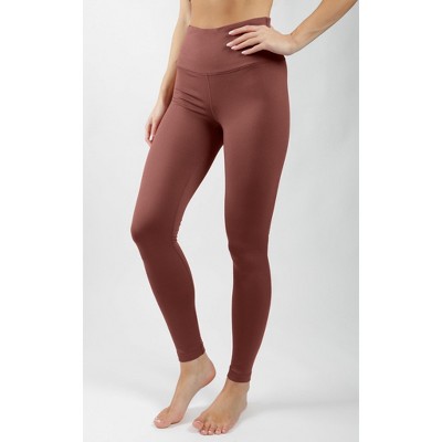 90 Degree By Reflex Interlink Faux Leather High Waist Cire Ankle Legging -  Scorpio Red - Large