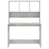 vidaXL Desk with Shelves Concrete Gray 43.3 in.x17.7 in.x61.8 in. Engineered Wood - 4 of 4