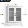 Rbied Metal File Cabinet Display Cabinet Storage Cabinet with Adjustable Shelves and Mesh Doors - 2 of 4