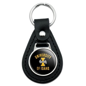 University of Idaho Vandals Black Leather Keychain - 1 of 4