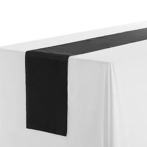 Unique Bargains Wedding Banquets Satin Table Runner 12 x 108 Inches 10 Pcs - 1 of 4