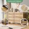 Rattan chest of drawers for the bedroom, wide-top storage cabinets for the wardrobe, suitable for the living room, hallway, and children's room. - 4 of 4