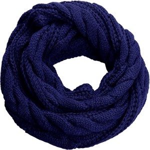 Zuppad Womens Thick Ribbed Knit Winter Infinity Circle Loop Scarf - 1 of 4
