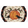 Earth Rugs Rustic Crow & Pumpkin Jute Coaster 5"x5" Handmade Autumn Drink Mat - 2 of 3