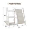 GlasFlength Decorative Bookshelf Creative and Unique Styling, Multifunctional Storage with Open Display Bookshelves, White, 32.7"*11.8"*28.9" - 3 of 4