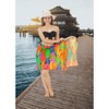 HAPPY BAY Women's Beachwear Summer Bikini Wraps Beach Wrap Swim Cover Up Swimwear Skirt Swimsuit Sarong Coverups for Women One Size Multi,Leaf - 4 of 4