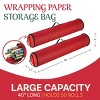 Hastings Home Set of 2 Wrapping Paper Storage Bags - Holds Up to 25 Rolls of Gift wrap - 2 of 4