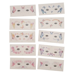 Unique Bargains Adult Realistic Butterfly Fake Temporary Tatto Assorted Color 1 Set - 1 of 4