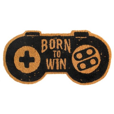1'2" x 2'2" Tufted Born To Win Doormat Black - Raj