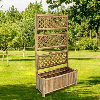 vidaXL Garden Raised Bed Natural Bamboo 27.6 x 11.8 x 53.1 in