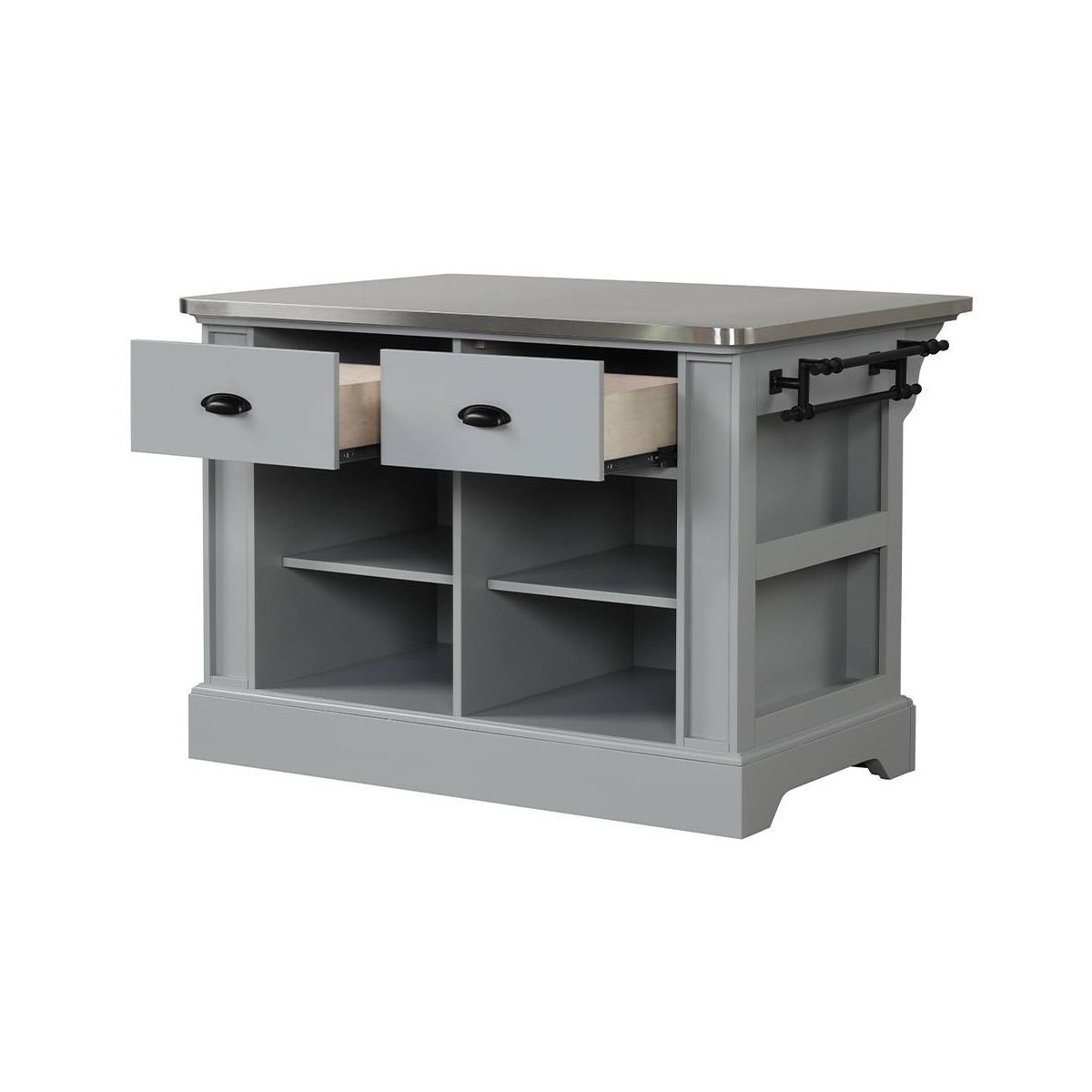 Acme Furniture Urrur Kitchen Island Gray Finish - thumbnail 7