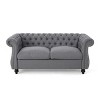NicBex 61.8 Inch Loveseat,Modern Chesterfield Fabric Loveseat Sofa with Nailhead Accents,Upholstered 2-Seater Couch for Living Room - 3 of 4