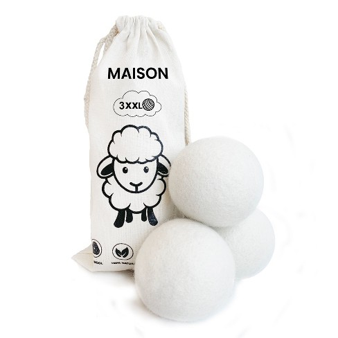 Maison Products Xxl Wool Dryer Balls 3 Pack Largest Size Balls Available Target