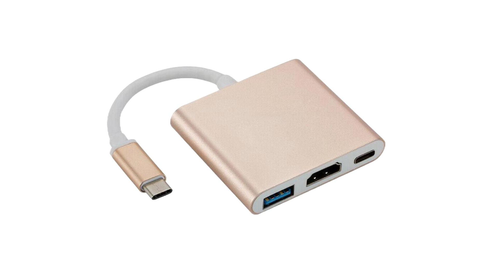 Sanoxy Type C USB 3.1 USB-C 4K HDMI USB 3.0 Adapter Cable 3 in 1 Hub