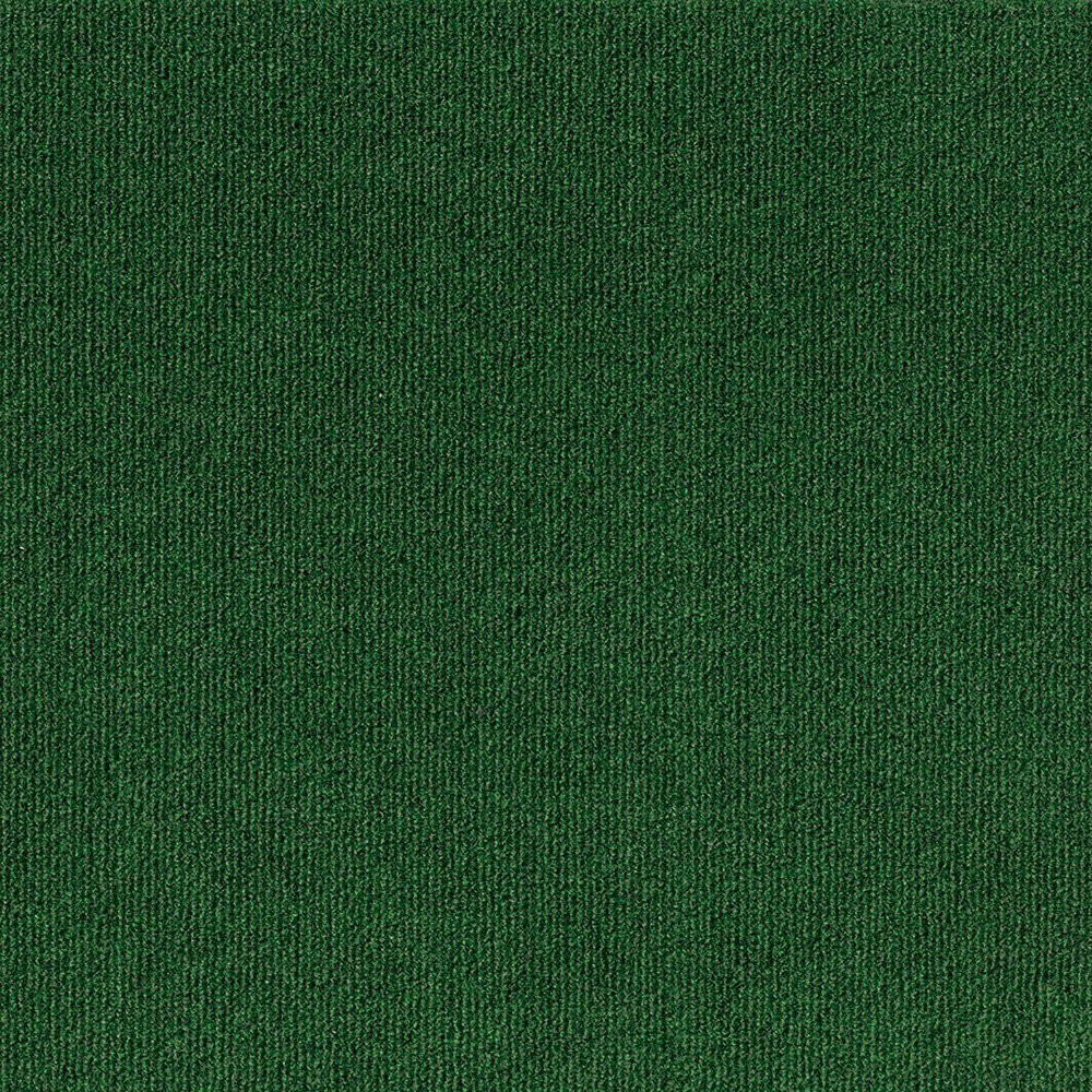 Photos - Area Rug 18" 16pk Rib Carpet Tiles Green - Foss Floors: Easy Install, Indoor/Outdoo