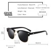 Anna-Kaci Men's Polarized Clubmaster Sunglasses - Metal & PC Frame Retro Style Shades - 4 of 4