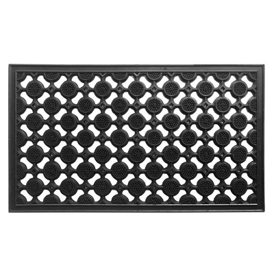 RugSmith Natural Moulded Heavy Geometric Trellis Doormat