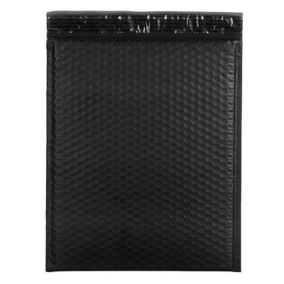 JAM Paper Bubble Padded Mailers w/Peel and Seal Closure 12 x 15.5 Black Matte 31406014