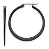 Chisel Stainless Steel Polished Black IP-plated 34mm Diameter 2mm Hoop Earrings - 2 of 4