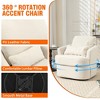 MOONMISS 360 Degree Swivel Barrel Chair,Comfy PU leather Round Accent Sofa Chair,Leisure Arm Chair for Nursery,Hotel,Bedroom,Office - 4 of 4