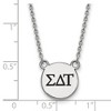 Black Bow Jewelry Sterling Silver Sigma Delta Tau Greek Life Necklace 18 Inch - 2 of 4