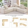 NicBex Couches for Living Room 56" Lounge Frame for Oversized Modular U-Shaped Sectional Sofa Boucle Floor Convertible Compressed Couch - 4 of 4
