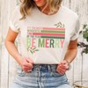 Simply Sage Market Women's Be Merry Stripes Short Sleeve Graphic Tee - 2 of 3