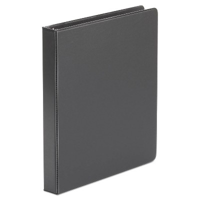 Universal Economy Non-View Round Ring Binder, 1" Capacity, Black, 4 pk