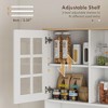 NicBex 72 Inch Kitchen Pantry Storage Cabinet with Hutch,3 Glass Doors and Adjustable Shelves for Dining Room,Bathroom,Kitchen - 4 of 4
