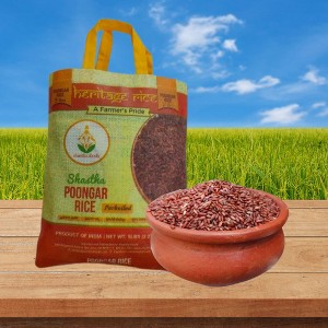 Shastha Traditional Poongar Red Rice - Pack of 1 × 10 lbs = 10lbs - 1 of 4