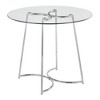 3-Piece Dining Set with Glass Table and 2 Upholstered Chairs - 3 of 4
