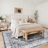 TROPOW Boho Vintage Floral Area Rugs, Soft Faux Lamb Velvet Rug & TPR Non-Slip Backing Carpet - 2 of 4