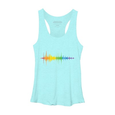 Adult Design By Humans Soundwave Rainbow Pride By Truemilk Racerback Tank Top