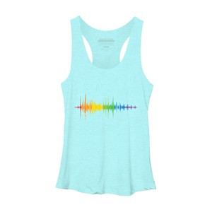 Adult Design By Humans Soundwave Rainbow Pride By Truemilk Racerback Tank Top - 1 of 2