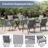 ALAULM 16 Piece Patio Dining Set Outdoor Furniture, Metal Patio Furniture Set 14 Fixed Chairs and 2 Large Tables - 4 of 4