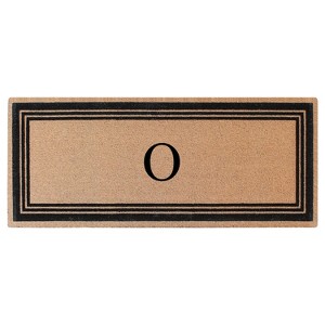 A1HC Natural Coir and PVC Backing Classic Border Flock Monogrammed Door Mat, Anti-Shed Entry Doormat - 1 of 4