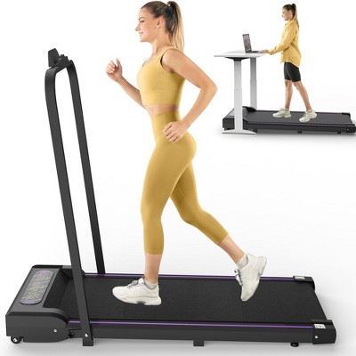 HFYee Walking Pad Treadmill 265 LB Capacity with Armrest, LED Display and 2.5 Silent Motor, Under Desk Treadmill for Home, 0.5 to 5 MPH