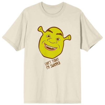 Shrek Can't Today I'm Swamped Crew Neck Short Sleeve Natural Men's T ...