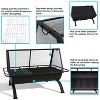 Sunnydaze Outdoor Camping or Backyard Rectangular Northland Fire Pit with Cooking Grill Grate, Spark Screen, Log Poker, and Fire Pit Cover - 36" - 3 of 4