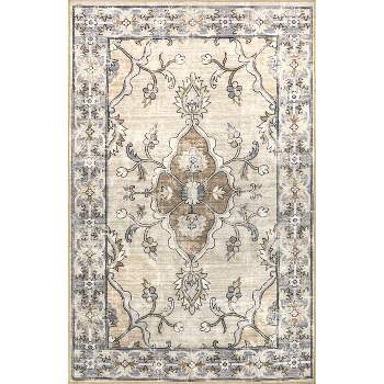 nuLOOM Adair Traditional Floral Machine Washable Area Rug
