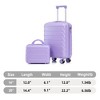 TOBILI 2 pcs/set in ABS Spinner Wheel Luggage, with Combination Lock,14" Cosmetic Case and 20-inch suitcase - 2 of 4