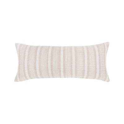 EY Essentials 15" x 35" Chenille Stripe Natural Woven Throw Pillow