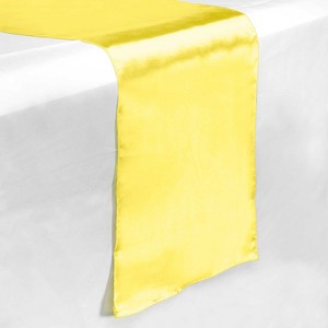 Lann's Linens 5-Pack Satin 12" x 108" Table Runners for Wedding, Banquet - 1 of 2