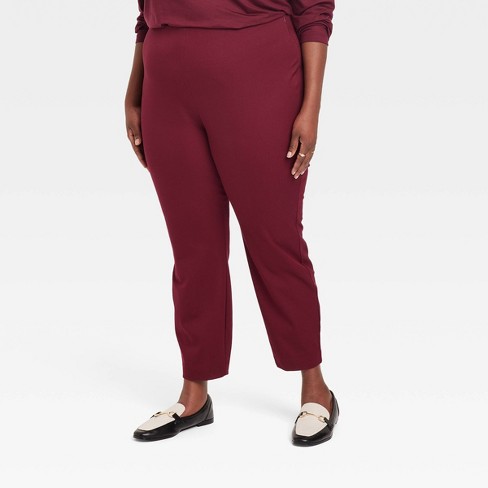 Women's Bi-Stretch Skinny Pants - A New Day™ Burgundy 26