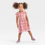 Toddler Girls' Plaid Dress - Cat & Jack™ Red/Pink/White