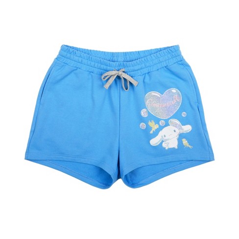 Cinnamoroll Heart Women's Blue Sweat Shorts Small : Target