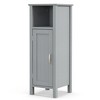 Tangkula Bathroom Storage Organizer Narrow Floor Cabinet w/ 2-Tier Cabinet Open Compartment - 2 of 4
