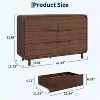 Nasitip 6-Drawer Dresser, Wooden Chest of Drawers with Anti-Tip Kit, Rounded Corners & Metal Legs for Home,Office - 3 of 4