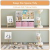 VYNXARIA Kids Bookcase Multifunctional Bookshelf,3 Fabric Drawers, Bookcase Display Stand, Toy Storage Organizer for Bedroom, Playroom, Hallway,White - 3 of 4
